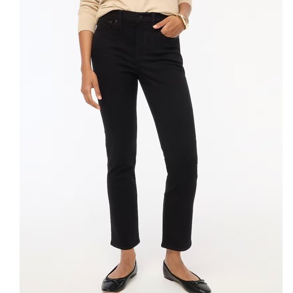 NWT J. Crew Essential Straight Stretch Jeans Black BT022 - Picture 1 of 12
